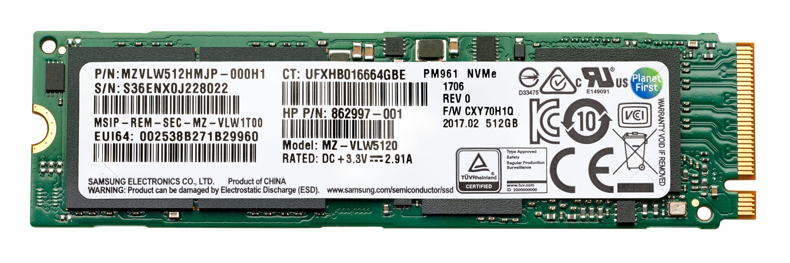 HP 512GB PCIe 4x4 NVMe TLC SSD 512 GB PCI Express 4.0 M.2 SSD