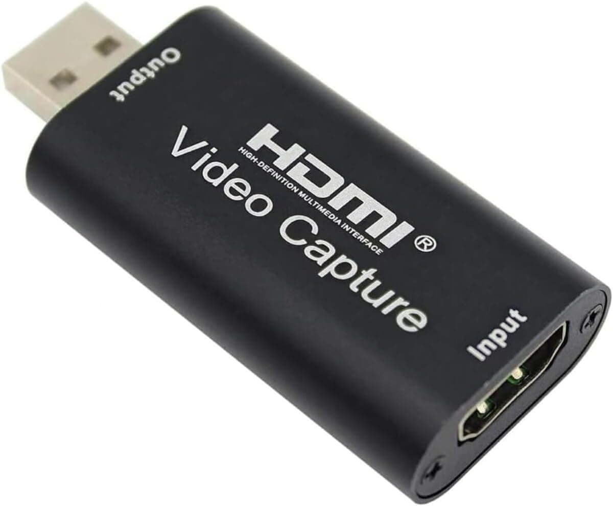Coverzone Ekran Görüntüsü Kayıt, Ses ve Video Capture Yakalama Kartı 1080p 30fps HDMI - USB Yakalama Kartı, Yüksek Çözünürlük, Canlı Yayın, Oyun ve Video Kaydı İçin İdeal