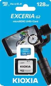 KIOXIA EXCERIA G2 128GB microSDXC – UHS-I, V30, 100MB/s Okuma, 50MB/s Yazma