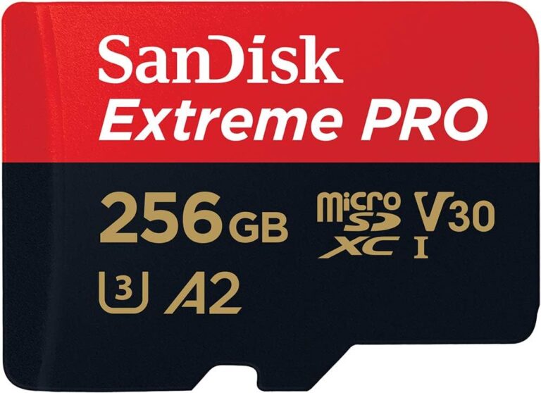 SanDisk 256 GB Extreme PRO microSDXC kartı + SD adaptörü + RescuePRO Deluxe, 200 MB/sn’ye kadar, A2 App Performance, UHS-I, Class 10, U3, V30