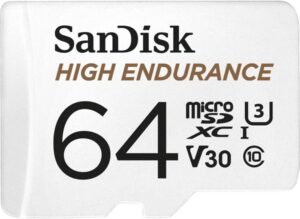 SanDisk High Endurance microSDXC Hafıza Kartı 64 GB + Adaptör (Dash Camları ve Özel Güvenlik Kameraları için, 100 MB/s Okuma, Full HD ve 4K Videolar için V30)