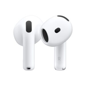 Apple AirPods 4 Kablosuz Kulaklık, Bluetooth Kulaklık, Kişiselleştirilmiş Uzamsal Ses, Tere ve Suya Dayanıklı Tasarım, USB-C Şarj Kutusu, H2 Çip, 30 Saate Kadar Pil Ömrü,…